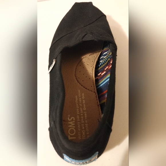 TOMS classic slip on shoes Alpargata Heritage Canvas Size 6.5 - Picture 6 of 7